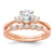 Sterling Silver Rose Gold-Plated Polished CZ Engagement Ring and Band Set - QR-218D8075-9212