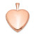 Sterling Silver Rose Gold-plated Satin and Polished 2-Frame Heart Locket