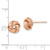 Sterling Silver Rose Tone Love Knot Post Earrings