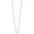 Sterling Silver Rose-tone 10-11mm White Near-Round Freshwater Cultured Pearl 17 inch Necklace