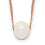 Sterling Silver Rose-tone 18k Flash Gold-plated 8-9mm White Near-Round Freshwater Cultured Pearl 18 inch Necklace