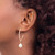 Sterling Silver Rose-tone 18k Flash Gold-plated 8-9mm White Rice Freshwater Cultured Pearl Post Dangle Earrings