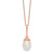 Sterling Silver Rose-tone 8-9mm White Teardrop Freshwater Cultured Pearl 17 inch Necklace