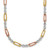 Sterling Silver Rose-tone and Gold-tone Polished 4.0mm Figaro Rope 18 Inch Necklace