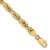 14K 8 inch 4.75mm Semi Solid Rope with Lobster Clasp Chain