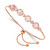 Sterling Silver Rose-tone Created Opal and CZ Adjustable Bracelet - QG-E1FCF6C0-3105