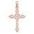Sterling Silver Rose-tone CZ Cross Pendant
