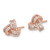 Sterling Silver Rose-tone CZ Love Knot Post Earrings
