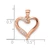 Sterling Silver Rose-tone CZ Open Heart Pendant