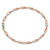Sterling Silver Rose-tone Satin/Polish Twisted 3mm Hinged Bangle