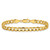 14K 8 inch 5.25mm Open Concave Curb with Lobster Clasp Bracelet