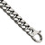 Sterling Silver Ruthenium/Antiqued Brushed Curb Link Bracelet - QG-F2473AB5-7345