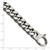 Sterling Silver Ruthenium/Antiqued Brushed Curb Link Bracelet - QG-F2473AB5-7345