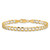 14K 8 inch 5.2mm Semi-Solid with Rhodium Pav‚ Curb with Lobster Clasp Bracelet