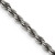 Sterling Silver Ruthenium-plated 3.4mm Rope Chain - QF-C3B78B9F-3105