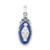 Sterling Silver Satin & D/C Epoxy & Crystal Miraculous Medal Pendant