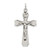 Sterling Silver Satin and D/C INRI Crucifix Pendant