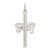 Sterling Silver Satin D/C Draped Cross Charm