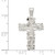 Sterling Silver Satin Finish Diamond-cut Cross Pendant