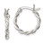 Sterling Silver Satin Twisted 2mm Hoop Earrings