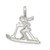 Sterling Silver Skier Pendant