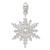 Sterling Silver Snowflake with Stellux Crystal Pendant