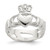 Sterling Silver Solid Claddagh Ring - QR-8E296C63-1285
