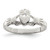 Sterling Silver Solid Claddagh Ring - QR-A6B556E0-7325