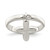 Sterling Silver Solid Cross Dangle Ring - QR-9F82205E-1861