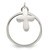 Sterling Silver Solid Cross Dangle Ring - QR-9F82205E-1861