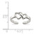Sterling Silver Solid Heart Toe Ring