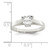 Sterling Silver Solitaire Heart CZ Ring - QR-A46BBA90-8772