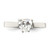 Sterling Silver Solitaire Heart CZ Ring - QR-A46BBA90-8772