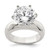 Sterling Silver Solitaire Round CZ Ring - QR-0C64FA88-4336