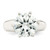 Sterling Silver Solitaire Round CZ Ring - QR-177E8345-4421