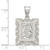 Sterling Silver Square Diamond-cut Letter O Initial Pendant