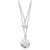 Sterling Silver Starfish and Sand Dollar 18 inch 2-strand Necklace