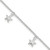 Sterling Silver Starfish Dangles 10 inch Plus 1 inch Ext. Anklet