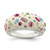 Sterling Silver Stellux Crystal Multi-Color White Ring - QR-C0504848-3746