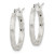 Sterling Silver Textured & Diamond-cut 2.25mm Round Hoop Earrings