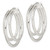 Sterling Silver Textured and Polished Triple Hoop Earrings