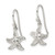Sterling Silver Textured CZ Center Starfish Shepherd Hook Earrings