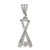 Sterling Silver Two Bats & a Ball Charm