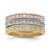 Sterling Silver Vermeil Polished Trio CZ Rings - QR-BB77CBE4-7786