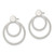 Sterling Silver w/2 Circle Jackets Button Post Earrings