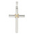 Sterling Silver w/Gold-tone X Center Hollow Cross Pendant