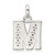 Sterling Silver White CZ Letter M Initial Pendant