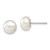 Sterling Silver White FW Cultured Pearl 9-10mm Button Earrings