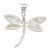 Sterling Silver White Shell Dragonfly Pendant