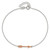 Sterling Silver with Rose-tone Polished Arrow 10in Plus 1in ext. Anklet